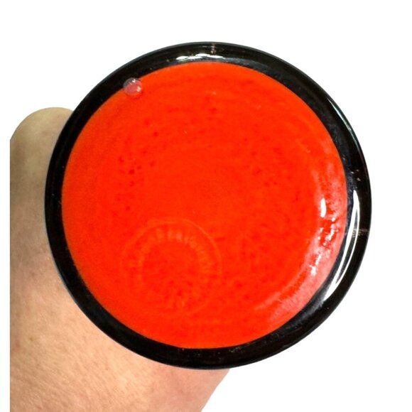 VTG TANGO GLASS BUD VASE CZECH ART DECO BOHO ORANGE HAND PAINTED 1930s 6.25" H - Picture 7 of 7